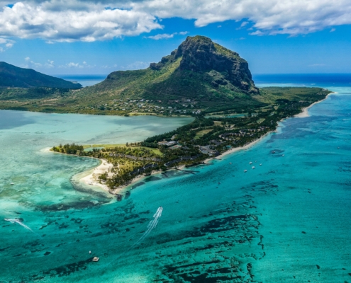 Vue sur l'Île Maurice — site de production Assistance Virtuelle, secrétariat externalisé francophone