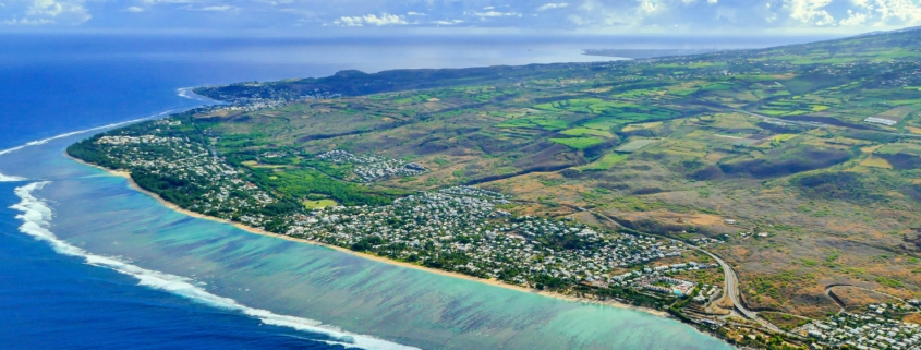 Vue de La Réunion, île bénéficiant de la proximité océan Indien pour son secrétariat externalisé