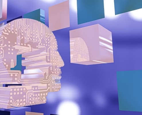 Professionnel consultant les règles européennes sur l’intelligence artificielle
